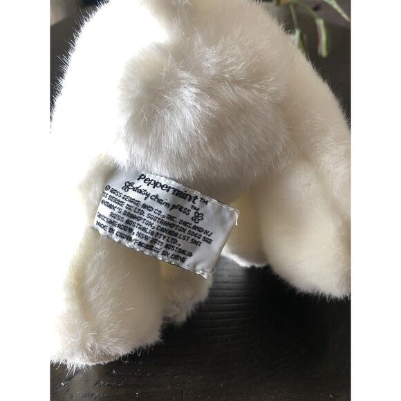Russ Peppermint Teddy Bear Beanbag Plush Stuffed Animal‎ Daisy Chain Press White - Picture 6 of 8